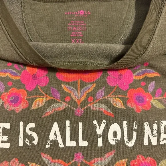 NATURAL LIFE Green Sweatshirt with Pockets - Picture 3 of 9